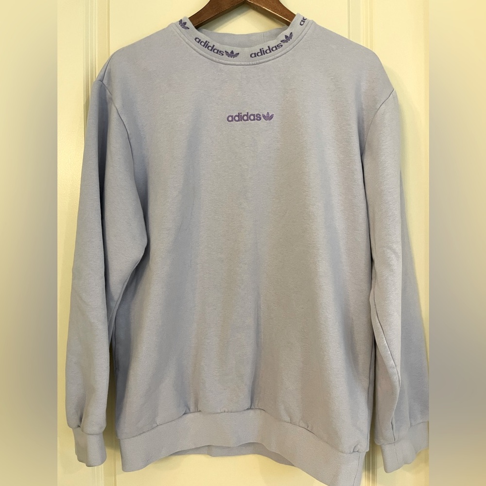 Adidas sweater light purple, excellent condition.